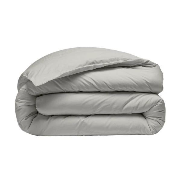 Housse de couette 100% percale de coton lavé Gris perle by Baton Rouge