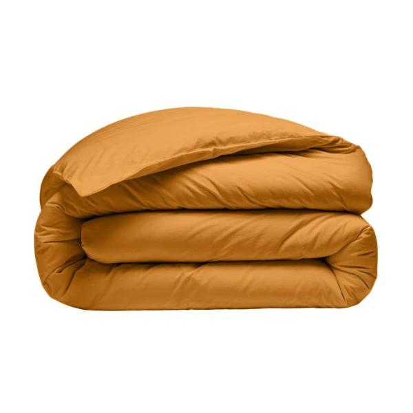Housse de couette 100% percale de coton lavé Safran by Baton Rouge