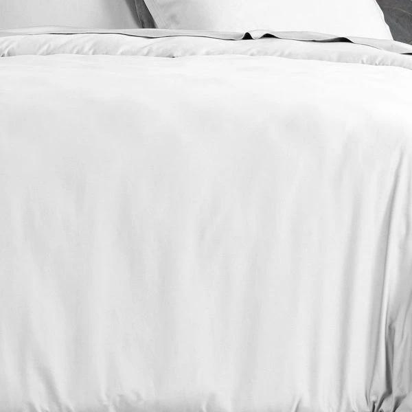Housse de couette 100% satin de coton blanc by Baton Rouge