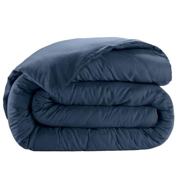 Housse de couette 100% satin de coton bleu marine by Baton Rouge