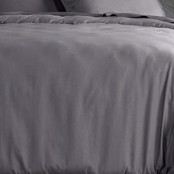 Housse de couette 100% satin de coton gris fonce by Baton Rouge