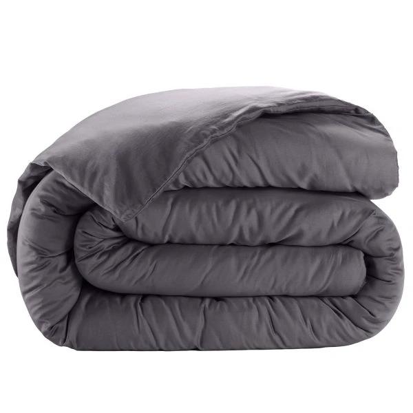Housse de couette 100% satin de coton gris fonce by Baton Rouge
