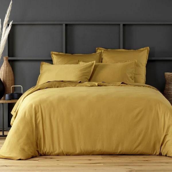 Housse de couette 100% satin de coton 105 fils bronze by Baton Rouge