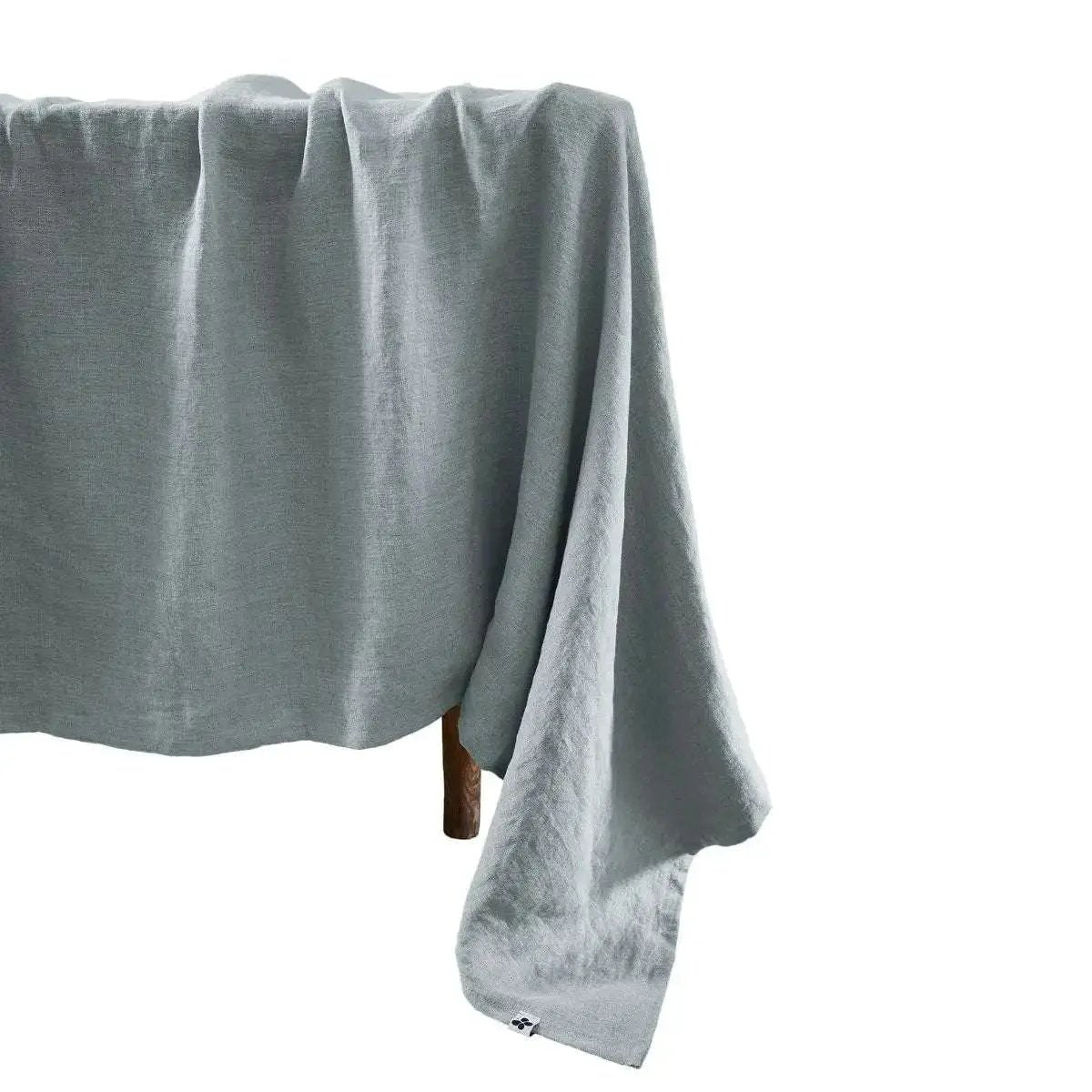 Nappe rectangle Lin lavé SOLINE Azur by L'effet papillon