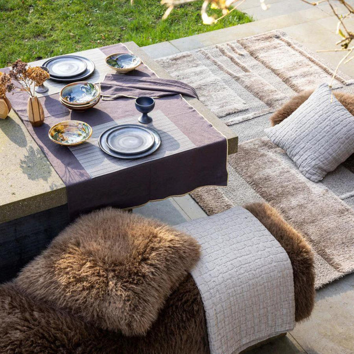 Plaid stonewashed Swami 130 x 200 by Vivaraise