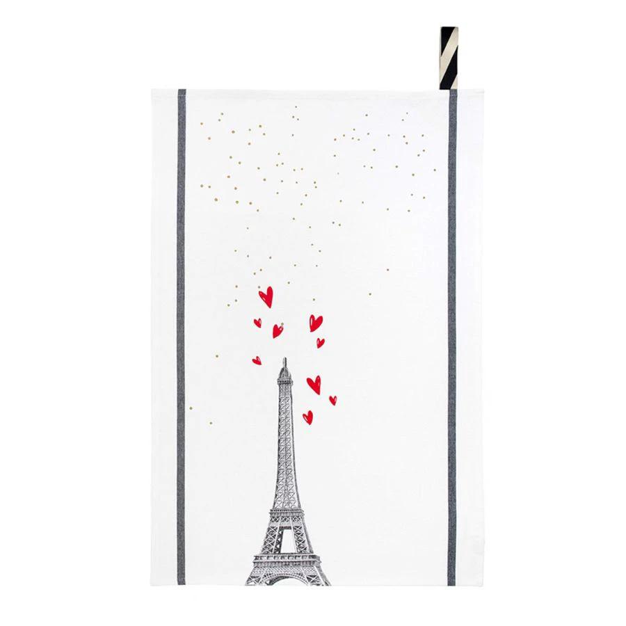 Torchon Eiffel Coeurs by La Cerise sur le Gâteau