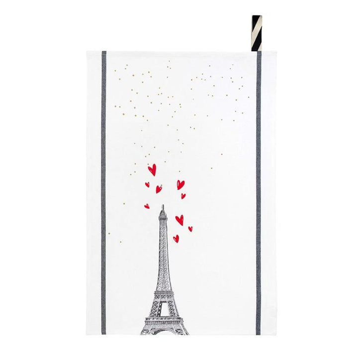 Torchon Eiffel Coeurs by La Cerise sur le Gâteau