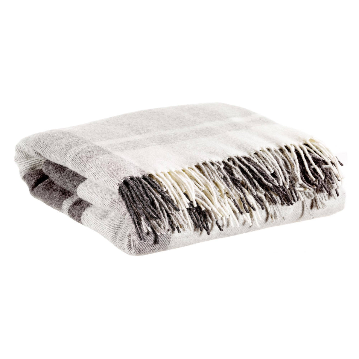 Plaid écossais Shona laine mérinos Ombre Casa Plume