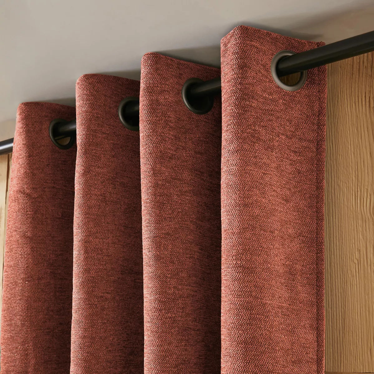 Rideau 140 x 240 cm Occultant + polaire BJORN Terracotta polyester